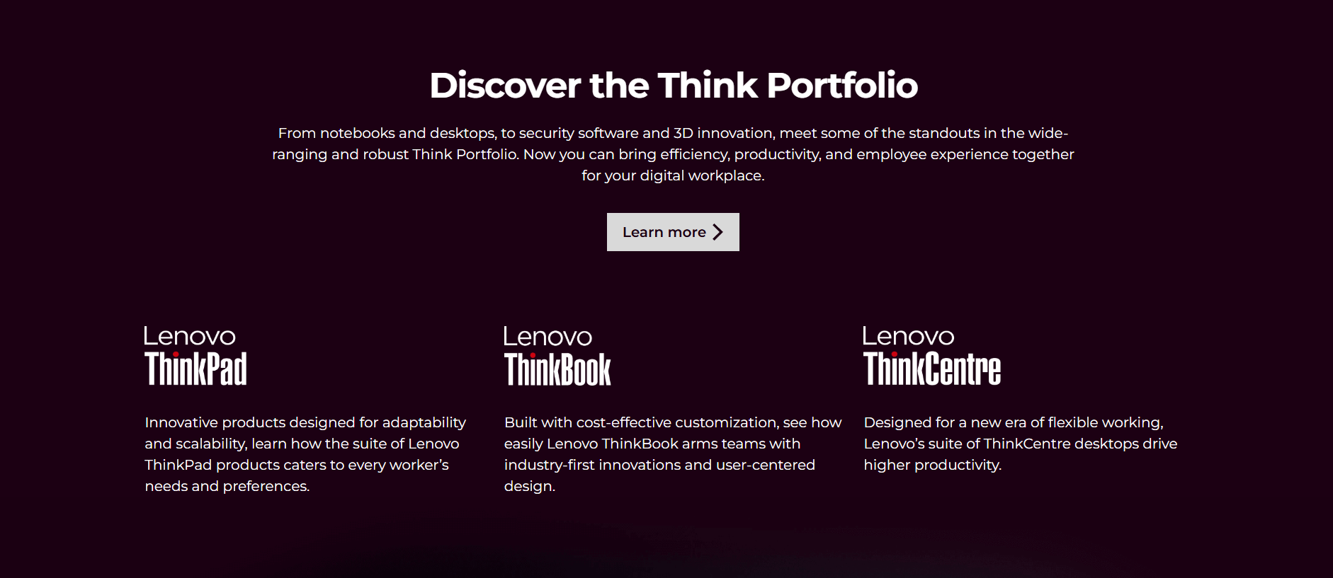 Discover the Think Portfolio